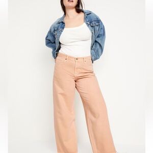 Old navy wide baggy wide leg jeans mid rise